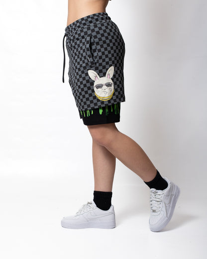 Shorts Sprayground "Splatter Bunny" in felpa