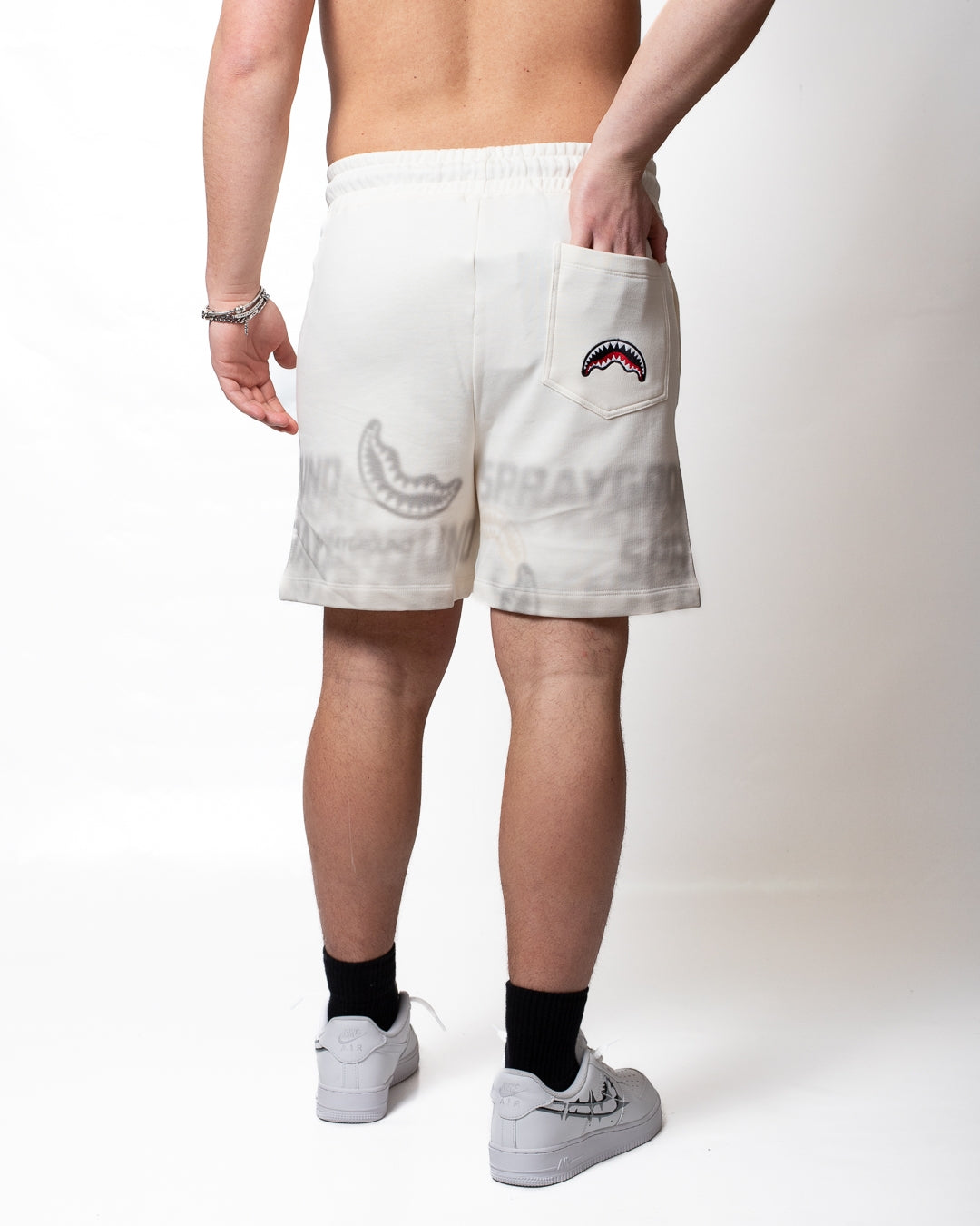 Shorts Sprayground "Logo Smoke" in felpa