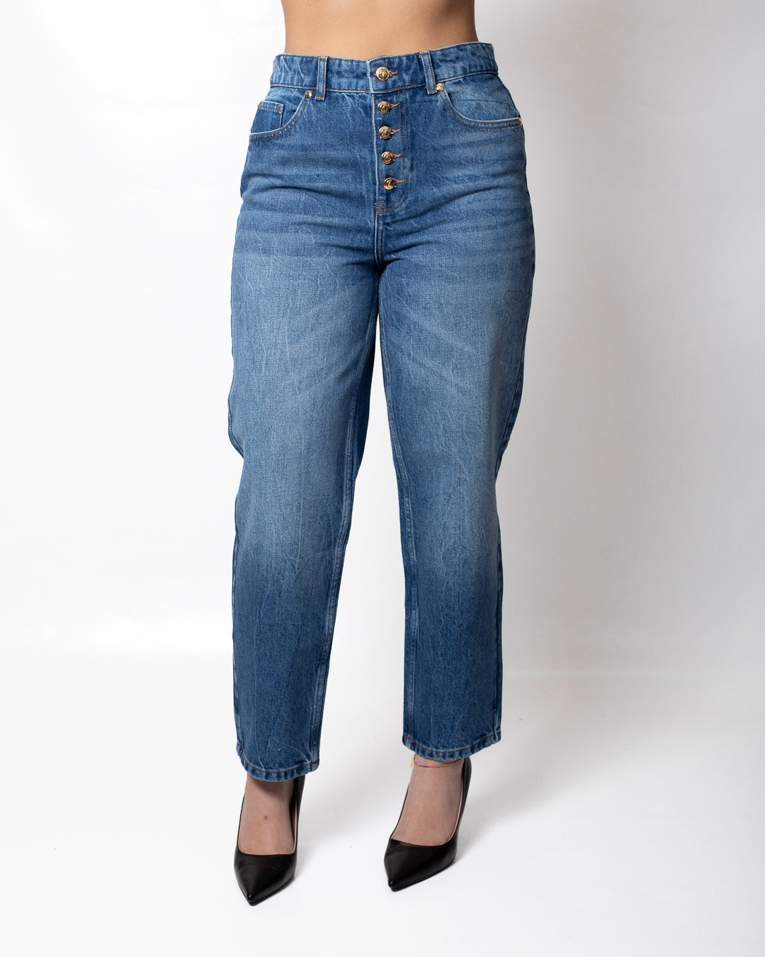 Jeans Just Cavalli straight con ricamo logato donna