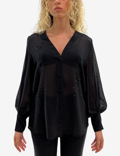 Blusa Nenette con strass donna