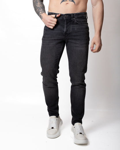 Jeans Liu Jo tapered in denim nero uomo