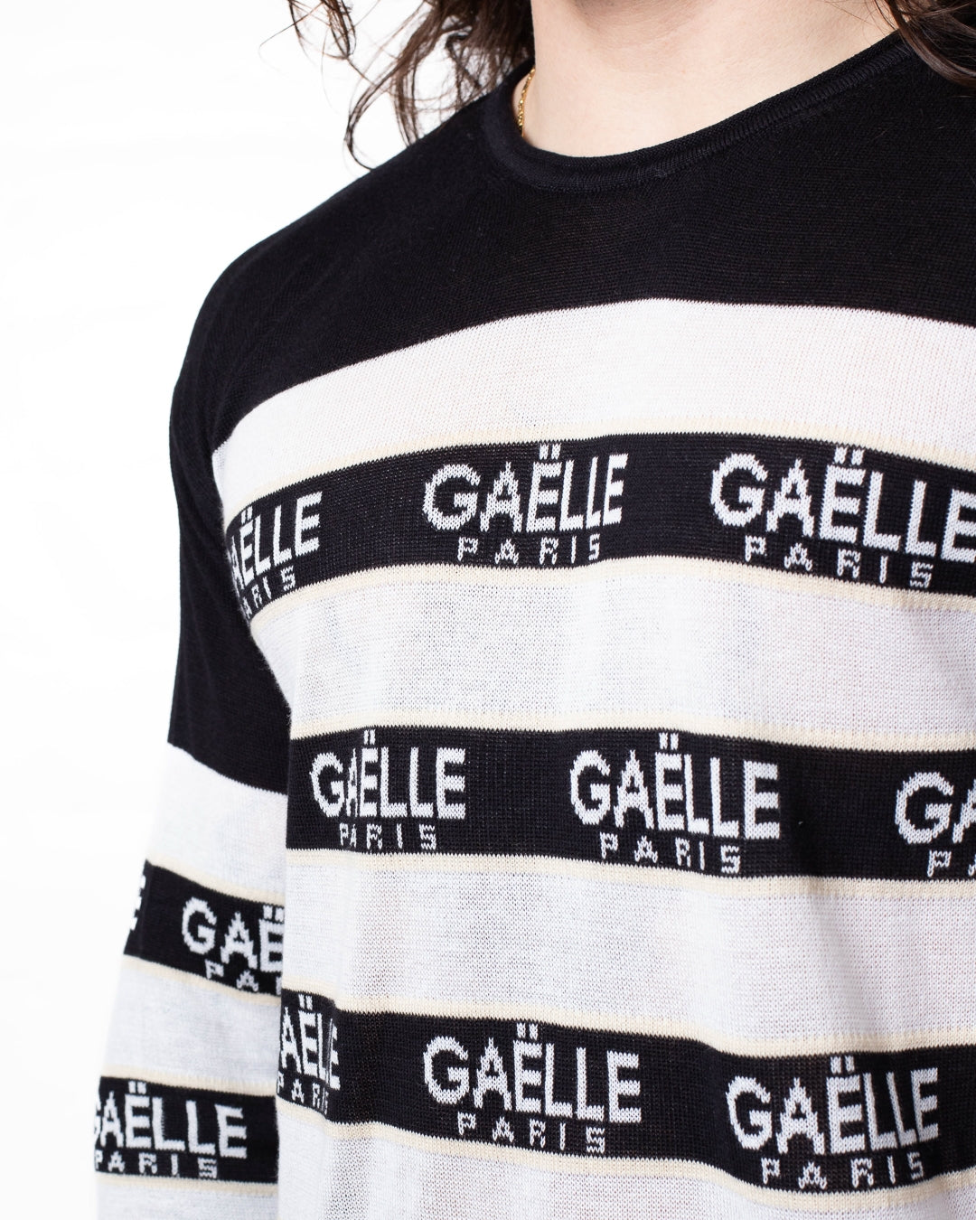 Maglia Gaelle girocollo con intarsio jacquard uomo