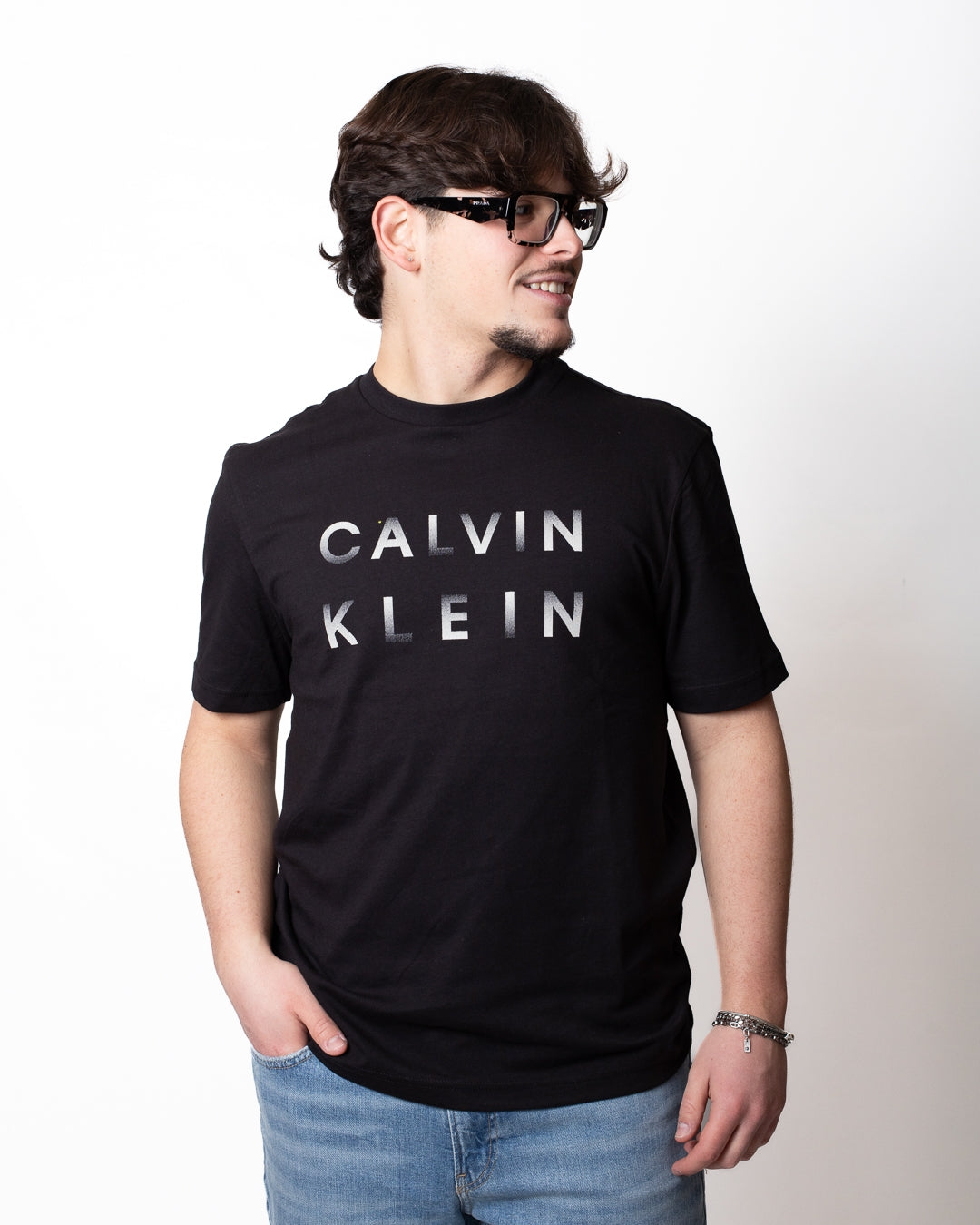 T-Shirt Calvin Klein con logo stampato uomo