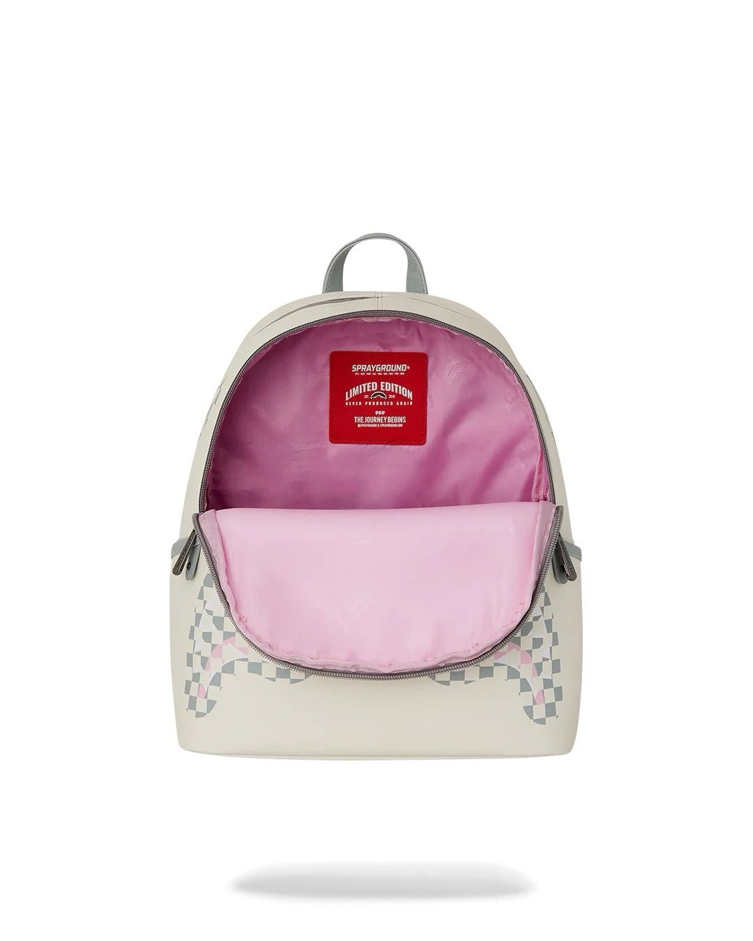 Zainetto Sprayground bianco cream check shark central savage backpack