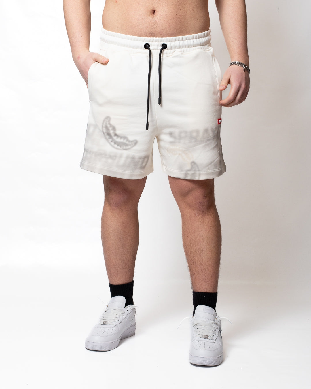 Shorts Sprayground "Logo Smoke" in felpa