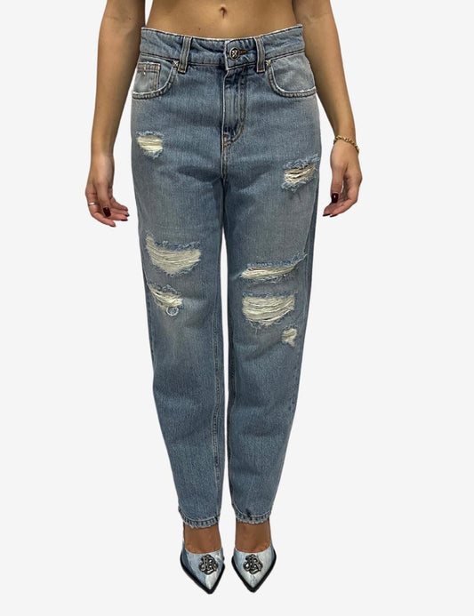 Jeans John Richmond con strappi e dettaglio logato donna