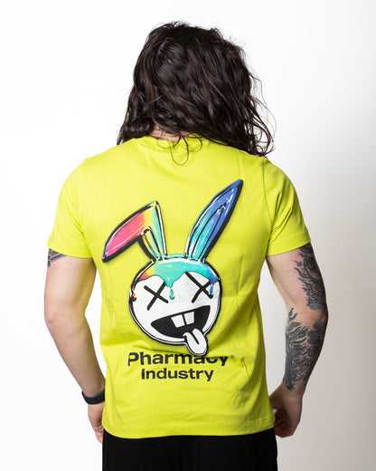 T-Shirt Pharmacy Industry con stampa Bunny e logo uomo