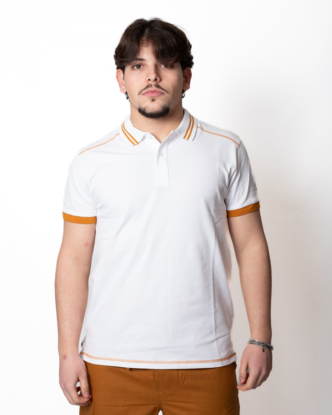 Polo Colmar in piquet "Contrasting Colour Logo" uomo