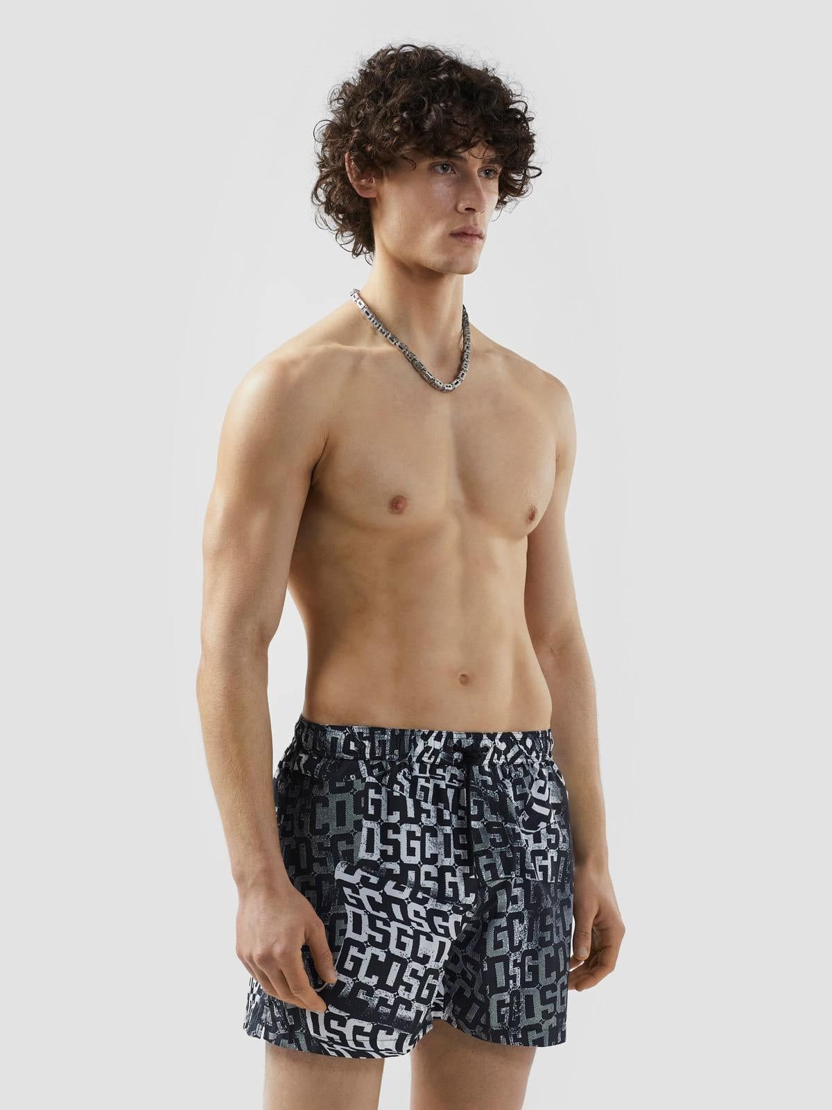 Boxer mare GCDS "Monogram" con logo all-over uomo