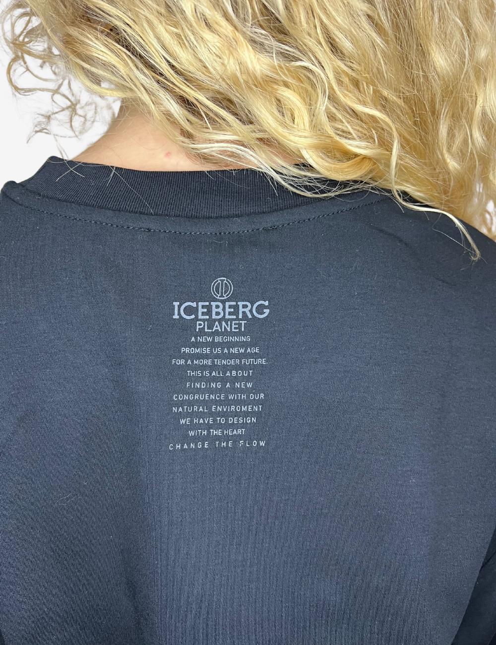 T-Shirt Iceberg con logo in rilievo donna