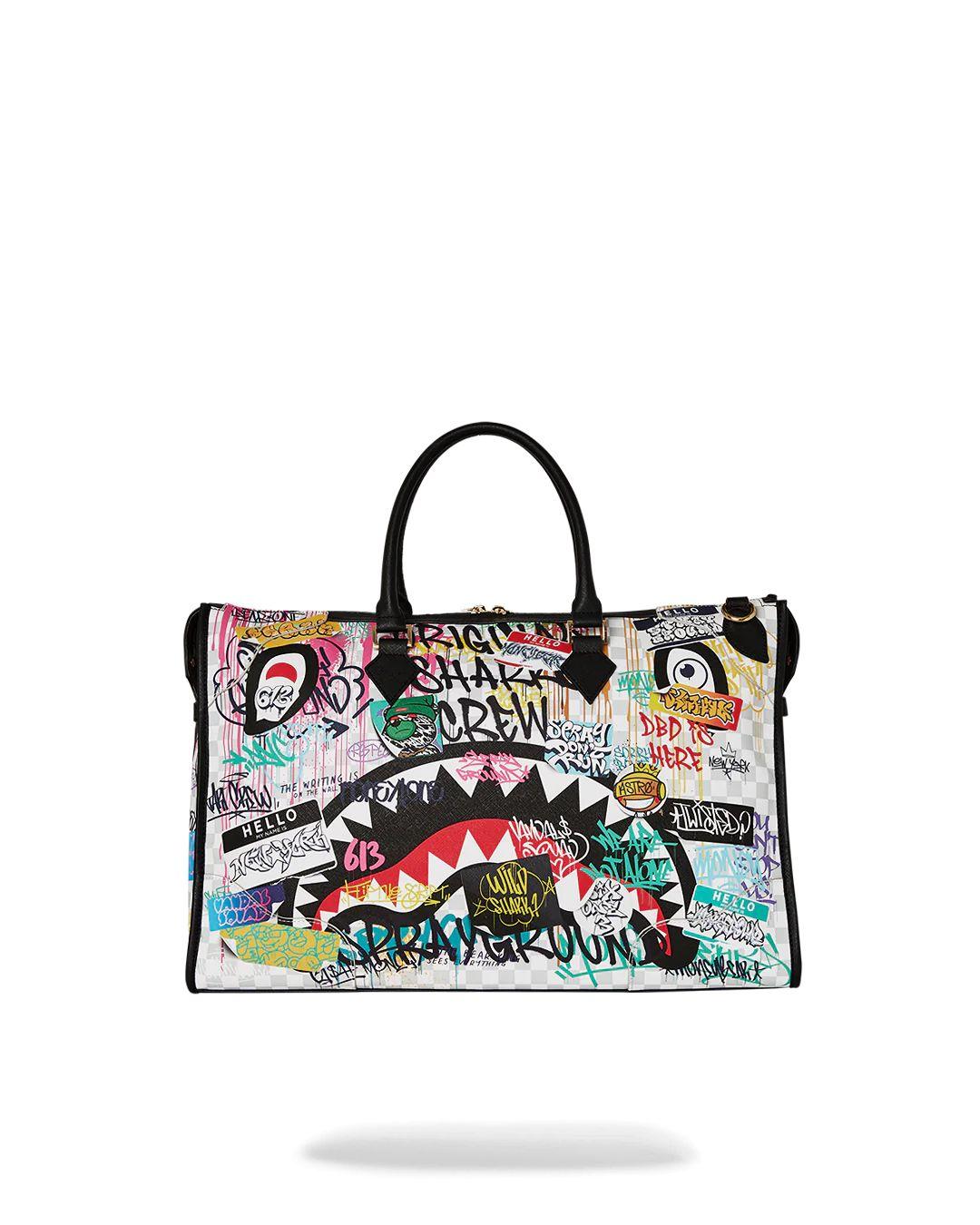 Borsone Sprayground bianco create another day piramid duffle