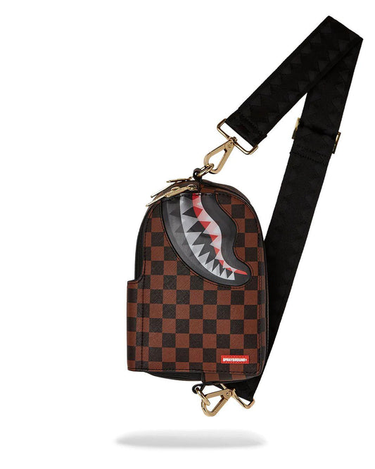 Tracolla Sprayground marrone lenticular effects backpack sling