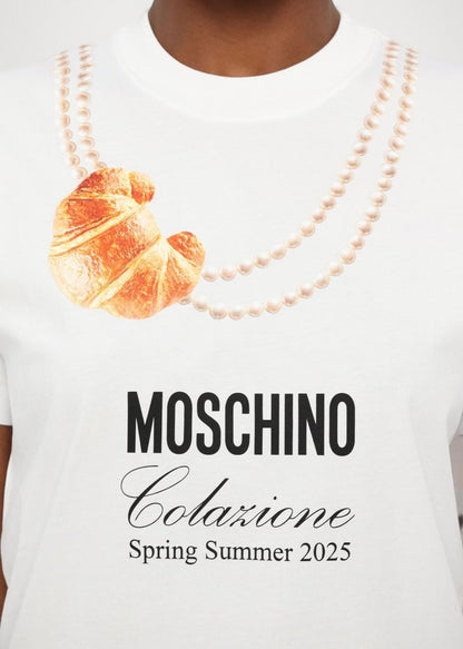 T-Shirt Moschino con stampa "Croissant"