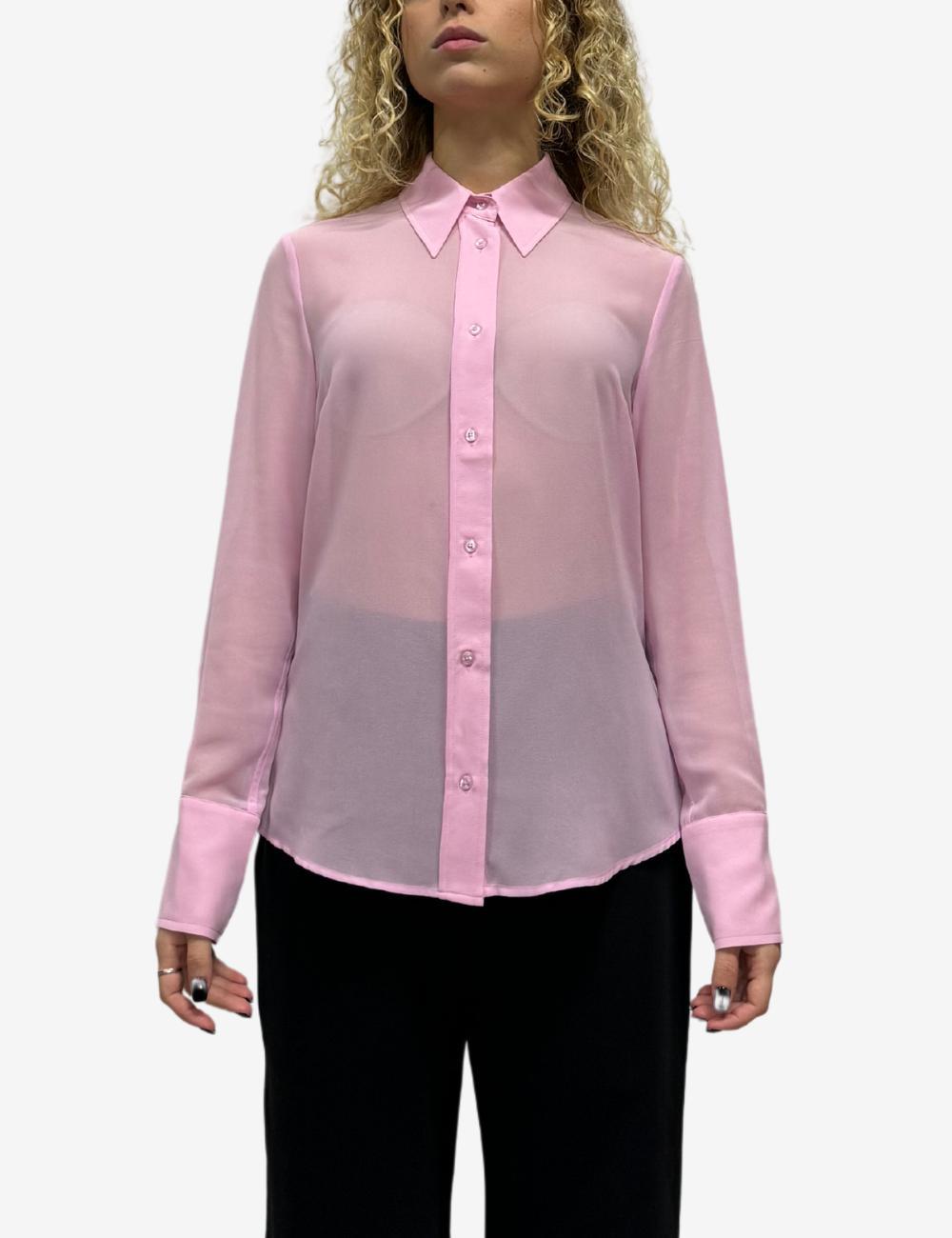 Camicia Nenette semi-trasparente in georgette donna