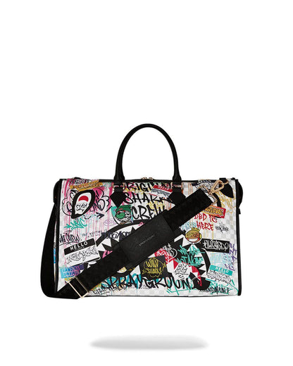 Borsone Sprayground bianco create another day piramid duffle