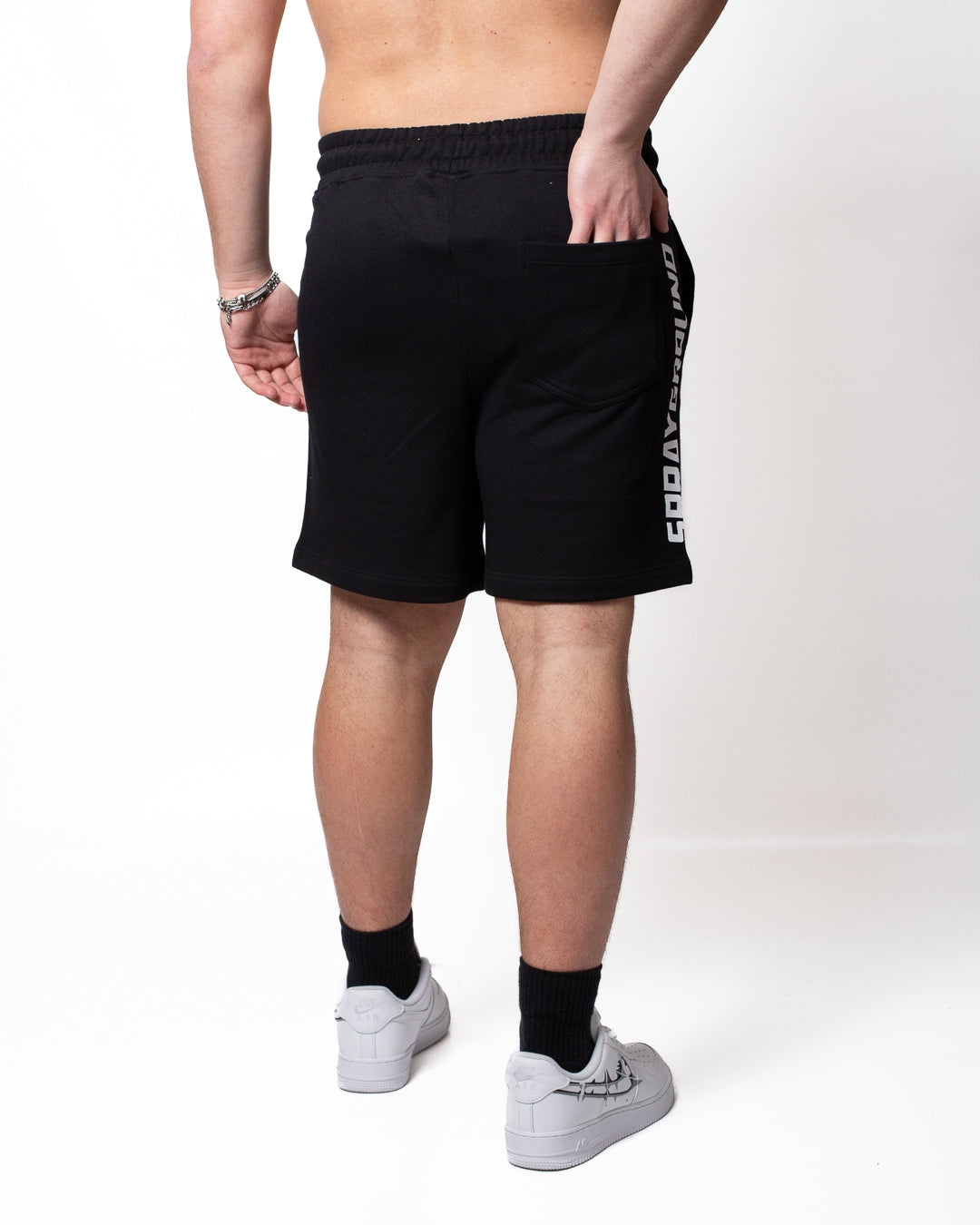 Shorts Sprayground "Shark BLK" in felpa