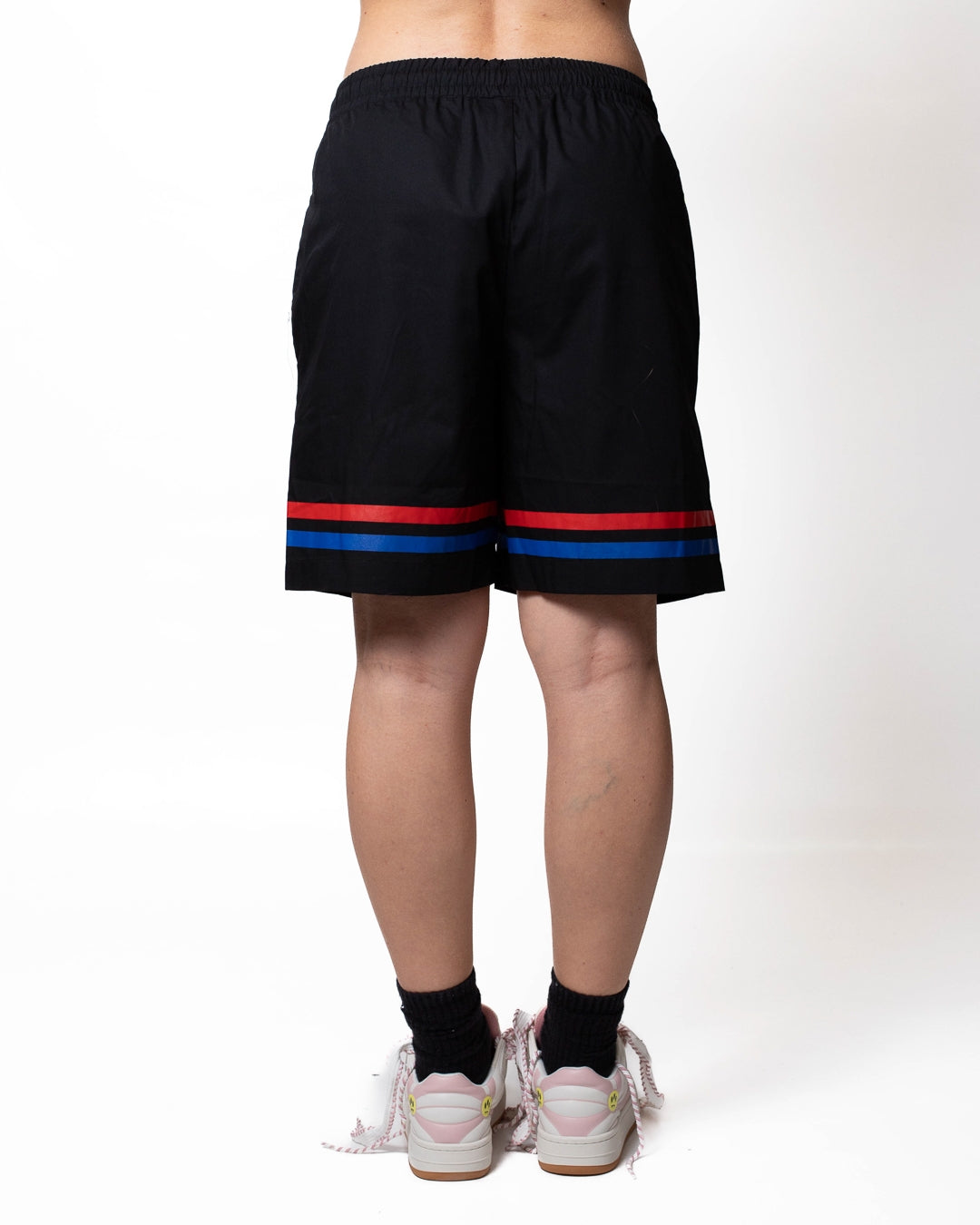 Shorts Barrow in popeline con stampe e logo in gomma