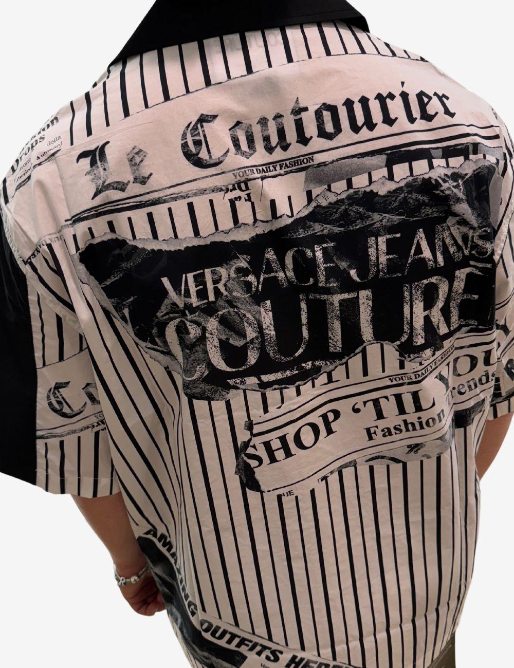 Camicia Versace Jeans Couture con grafica "Stripes" uomo