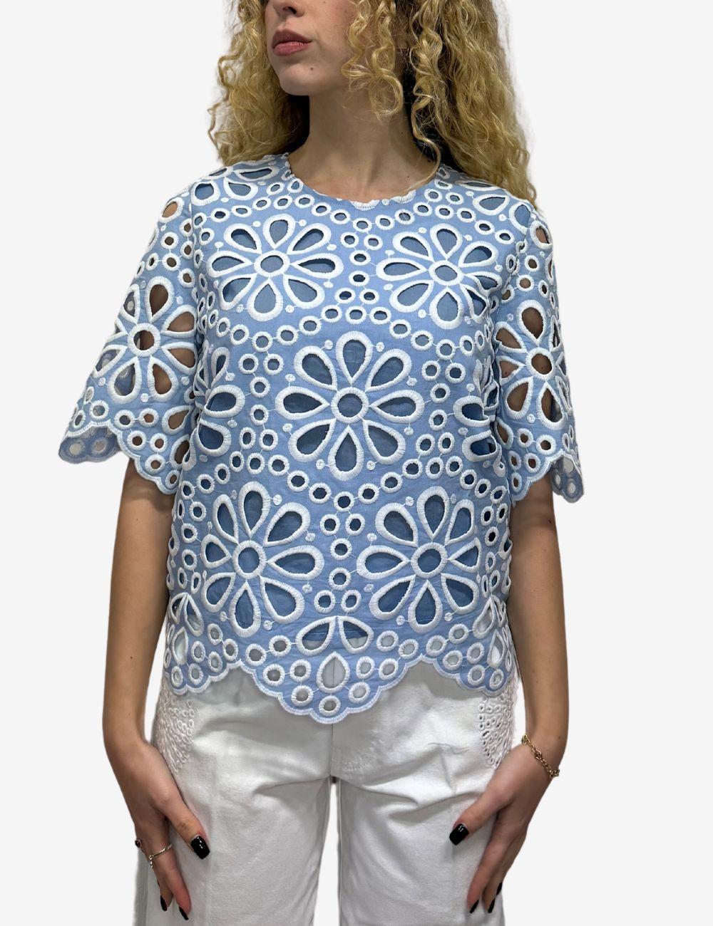 Blusa Silvian Heach traforata a fiori donna