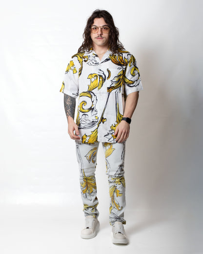 Jeans Versace Jeans Couture "Barocco Outline" all-over uomo