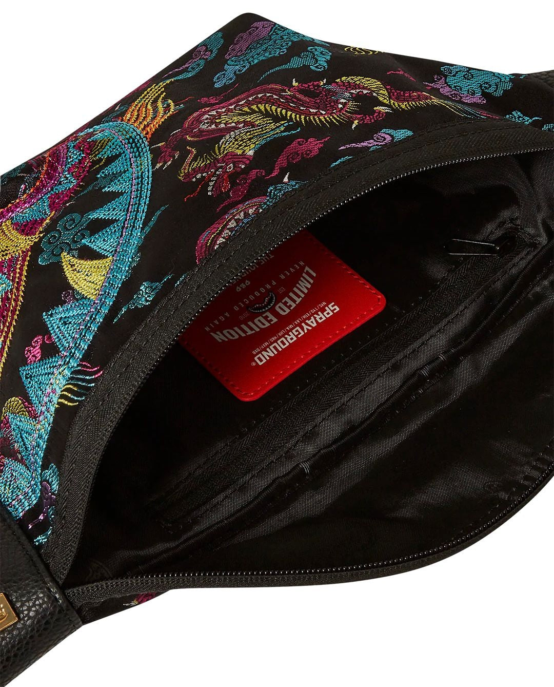 Marsupio Sprayground nero embroidered dragons savvy crossbody