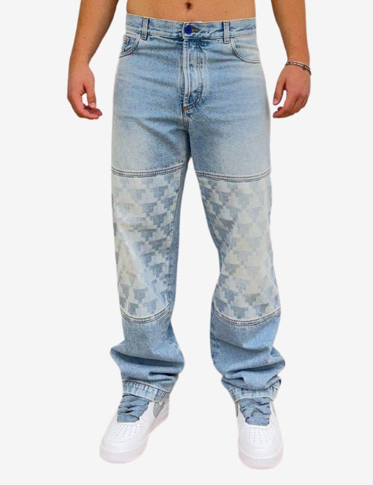 Jeans Marcelo Burlon in denim chiaro uomo