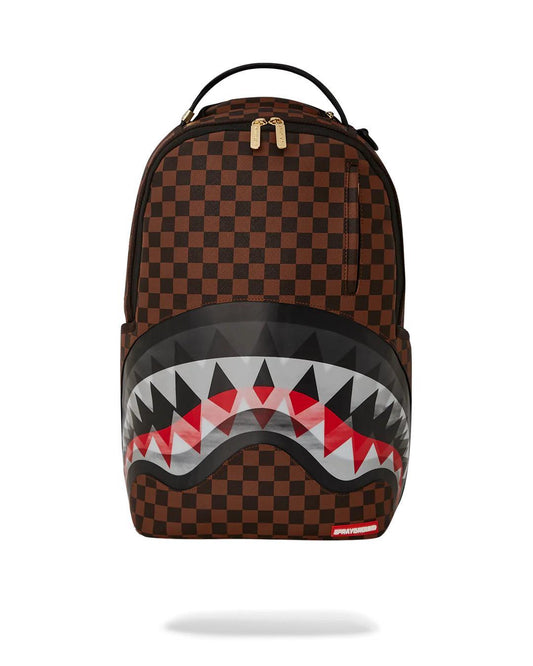 Zaino Sprayground marrone lenticular effects shark in paris dlxsv backpack