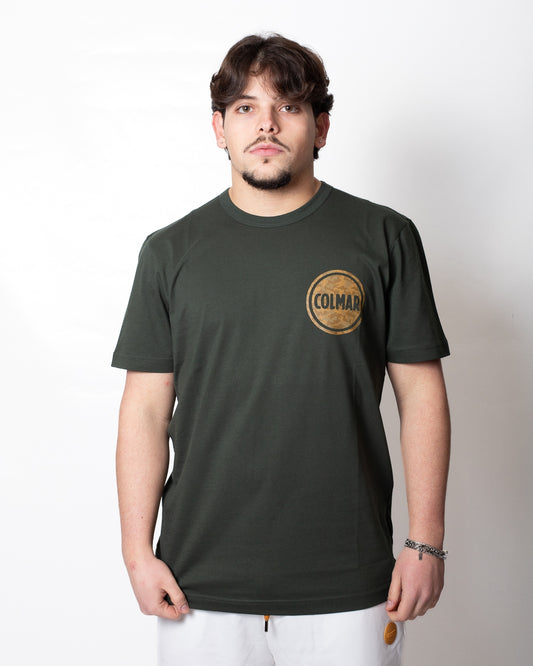 T-Shirt Colmar regular con logo militare uomo