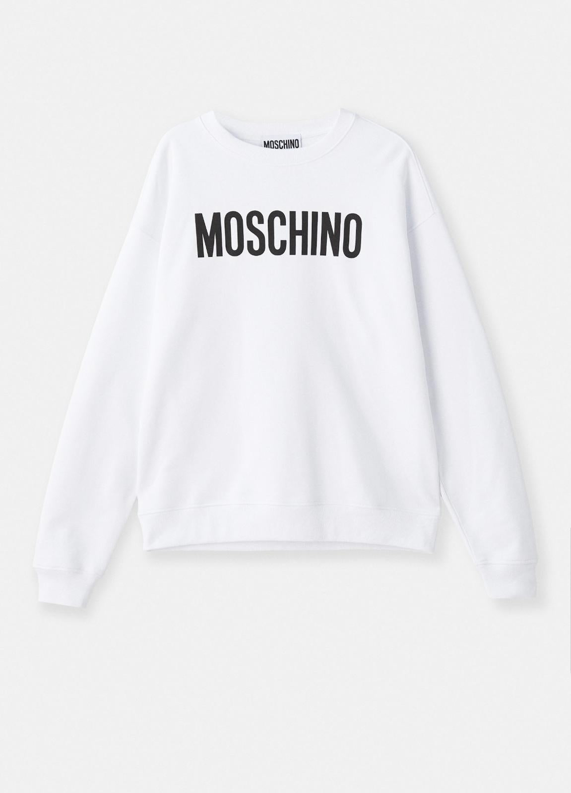 Felpa Moschino girocollo logata uomo