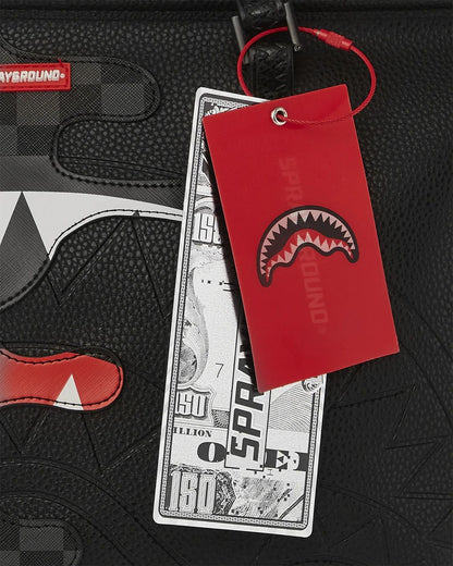 Borsa Sprayground nero unfinished shark tote