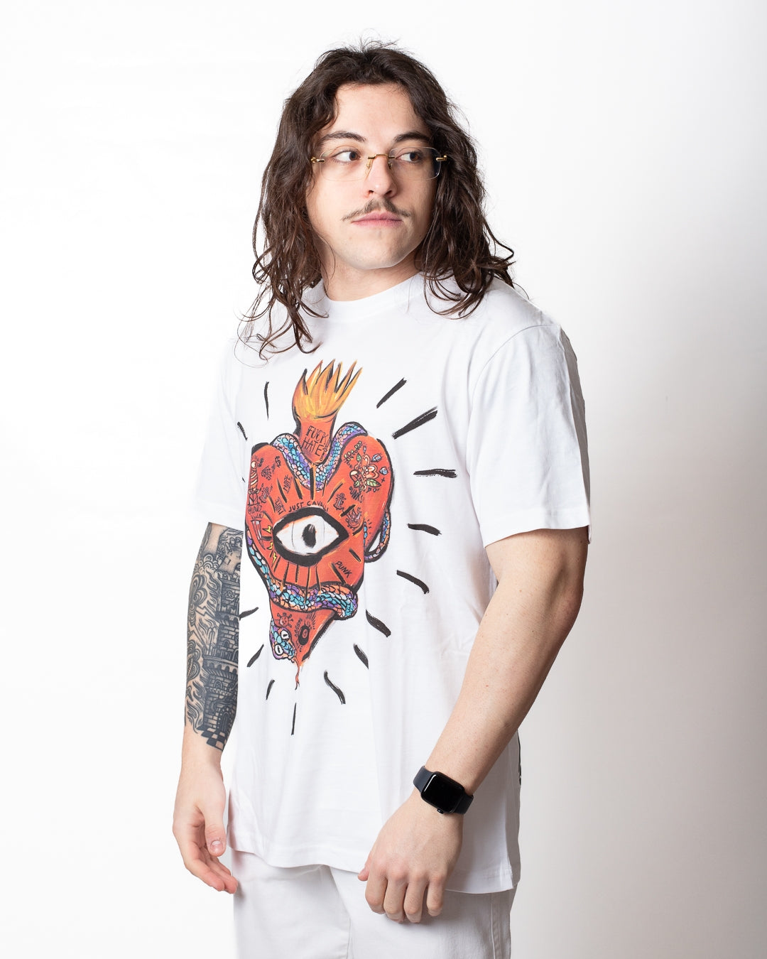 T-Shirt Just Cavalli "Maxi Tattoo Heart" uomo