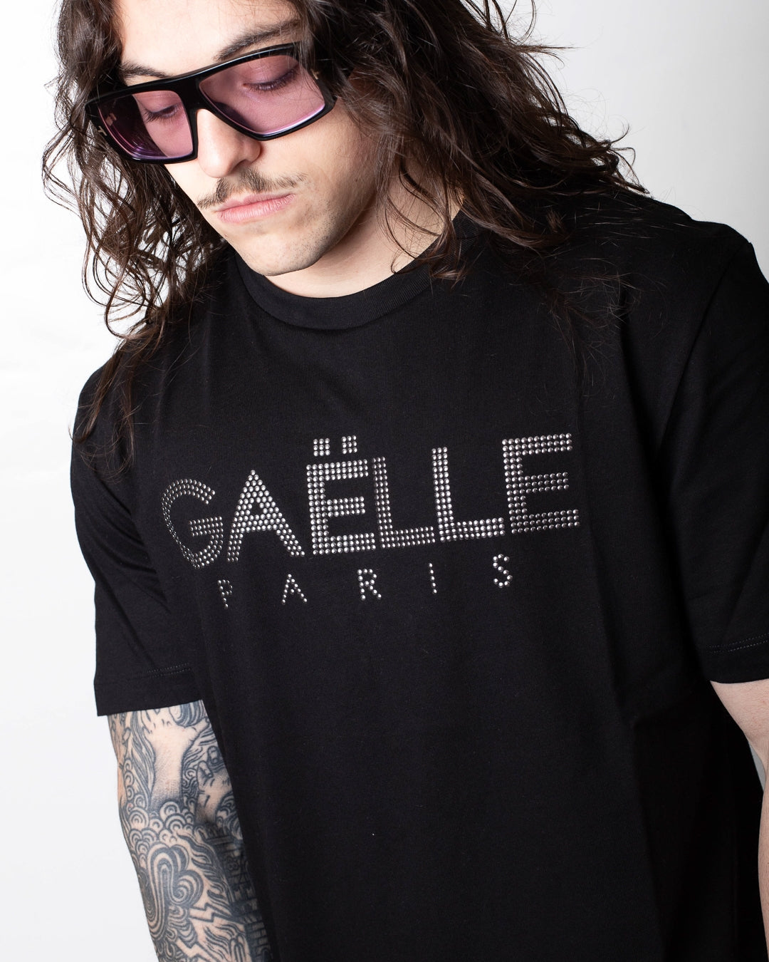 T-Shirt Gaelle con borchie uomo