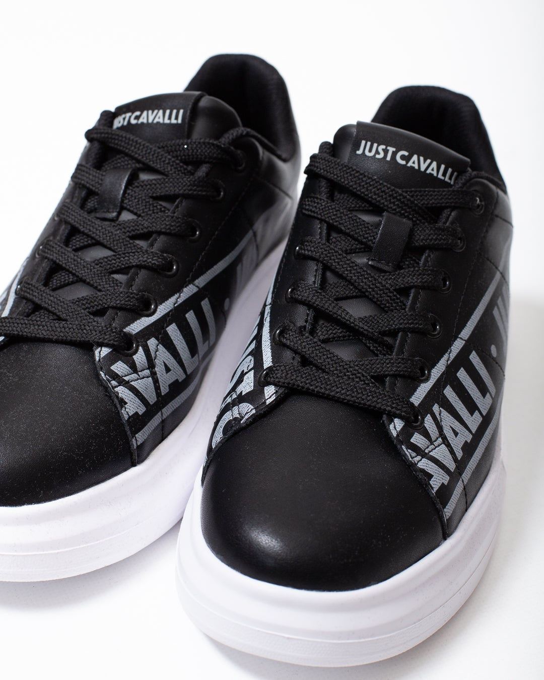 Scarpe Just Cavalli in pelle con logo laterale uomo