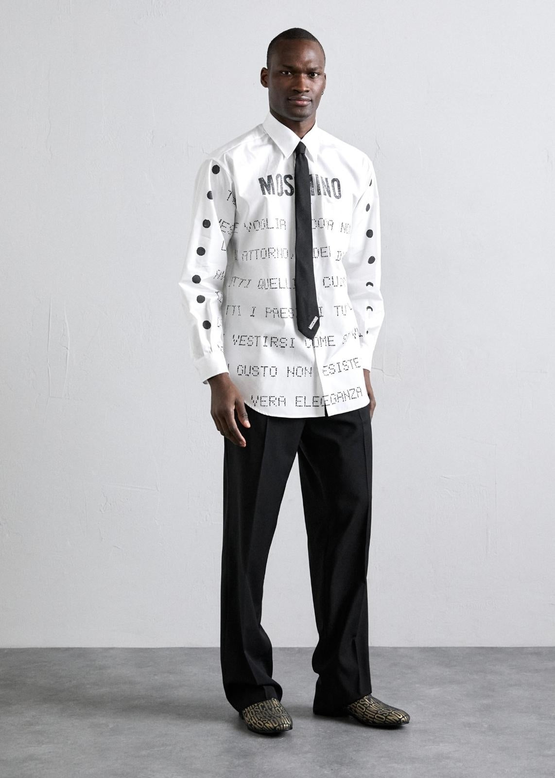 Camicia Moschino "Message Print" uomo