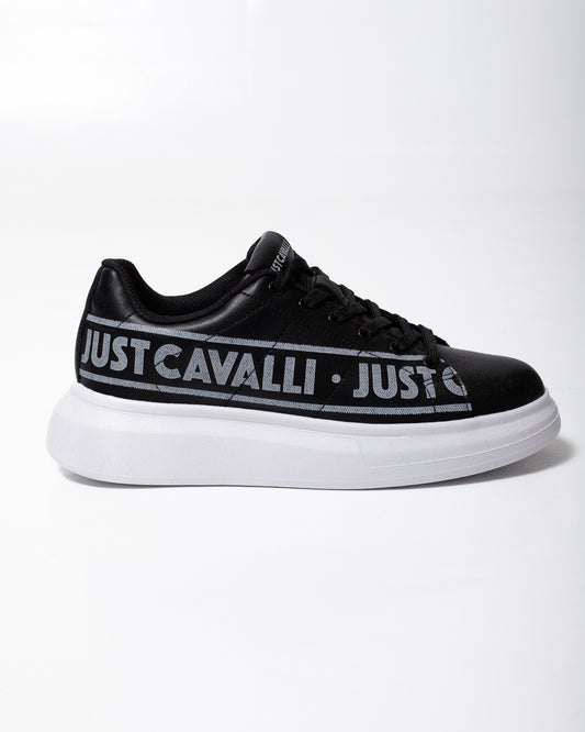 Scarpe Just Cavalli in pelle con logo laterale uomo