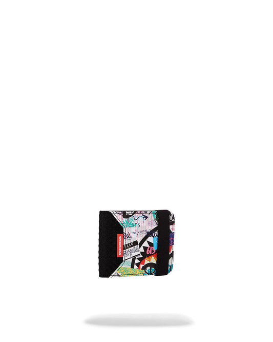 Portafoglio Sprayground bianco create another day elastic bi-fold wallet