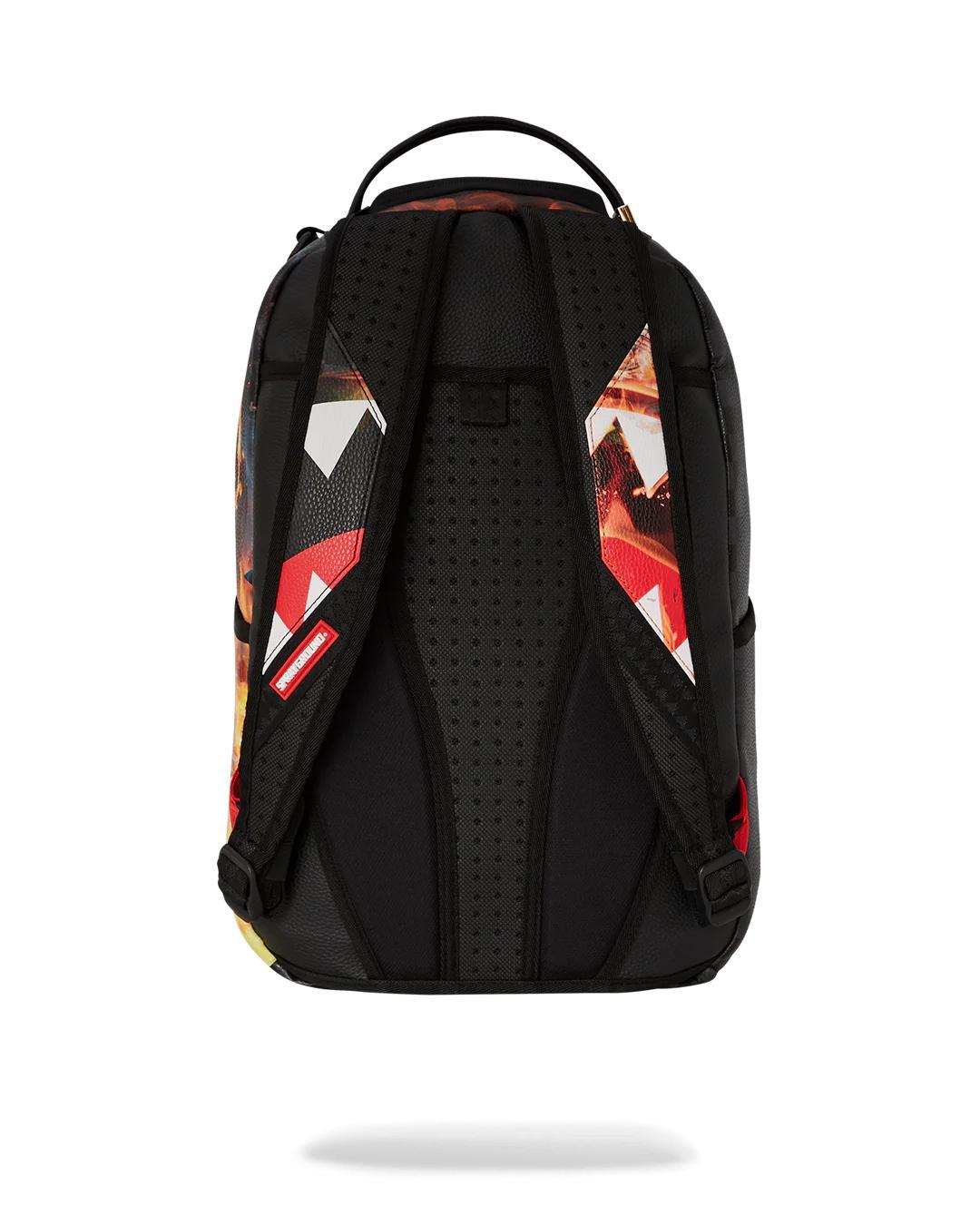 Zaino Sprayground nero shark fire check dlxsv backpack