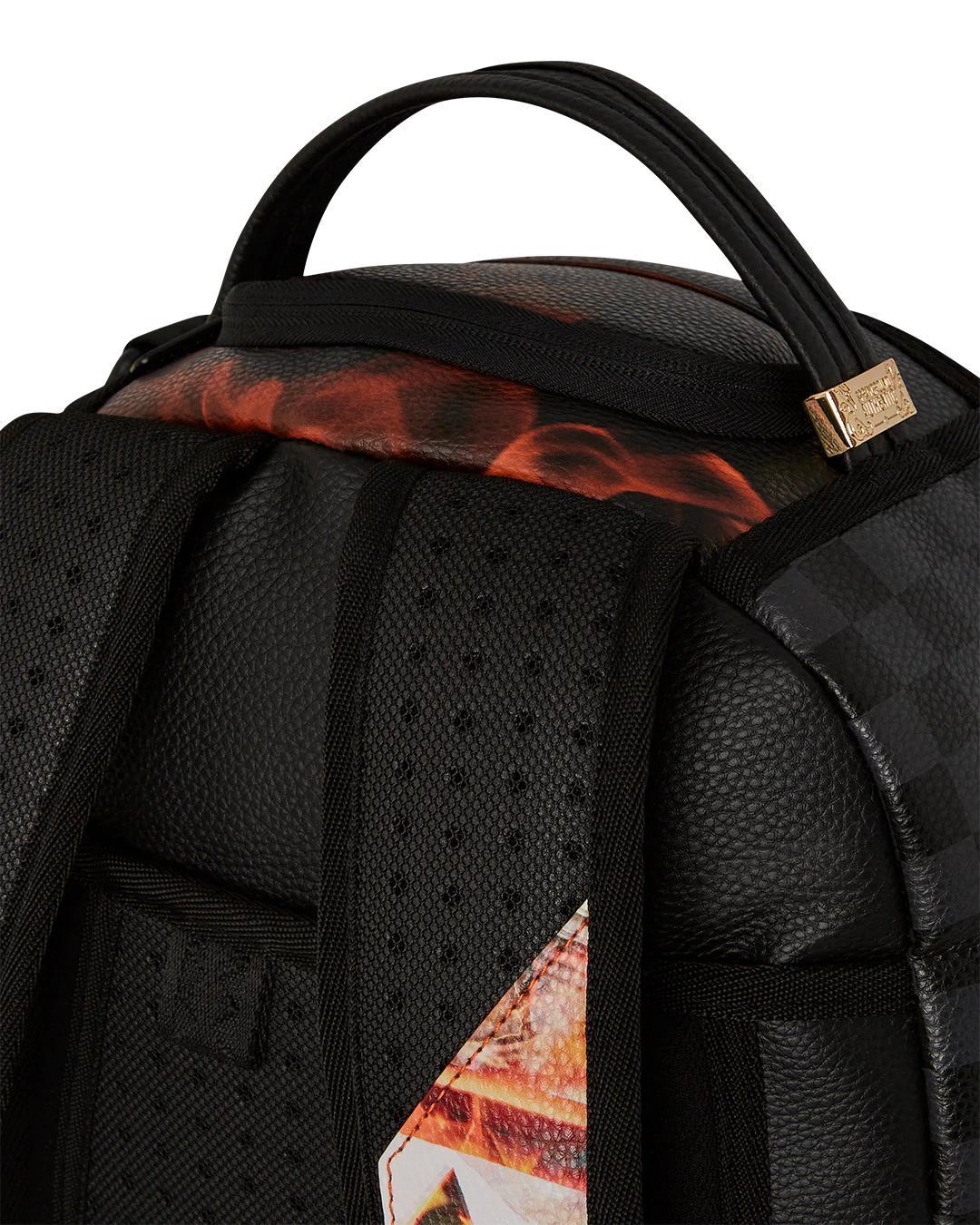 Zaino Sprayground nero shark fire check dlxsv backpack