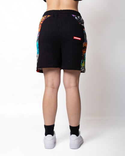 Shorts Sprayground "All the Shark Raglan" in felpa