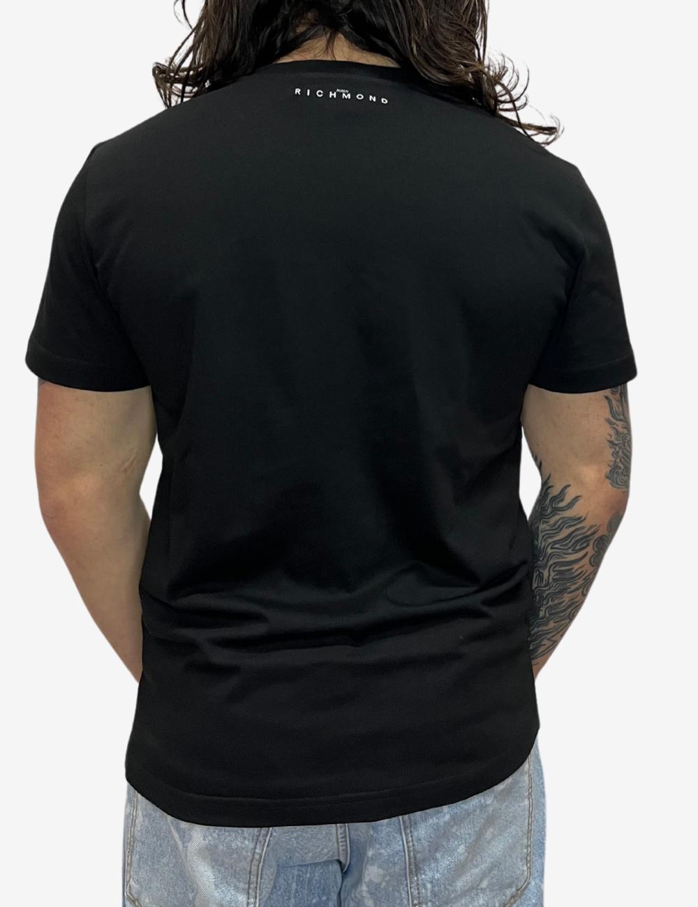 T-Shirt John Richmond minimal ricamo uomo