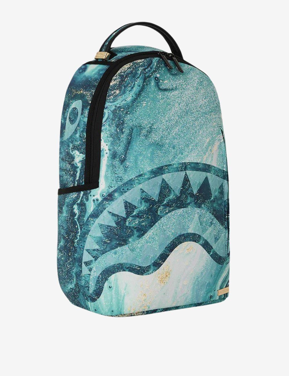 Zaino Sprayground blu blue liquid shark dlxsv backpack