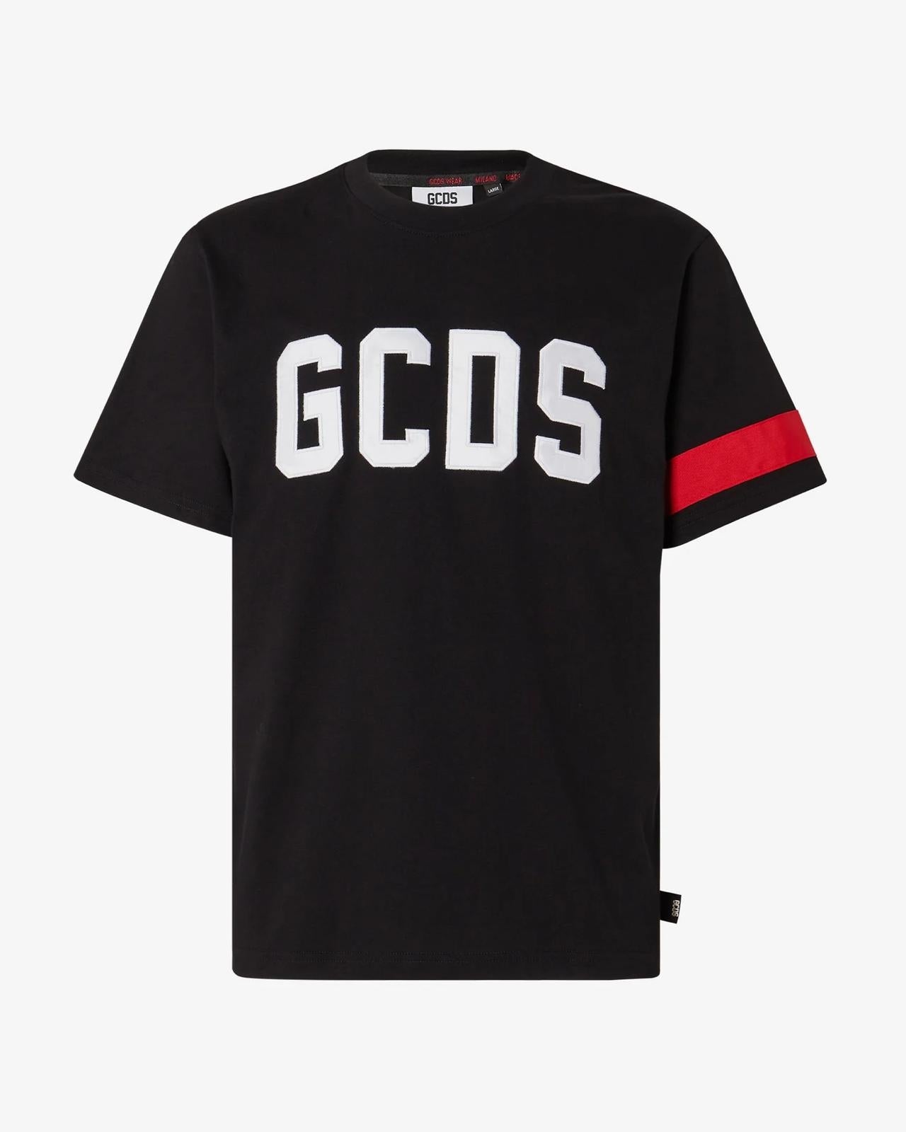 T-Shirt GCDS con fasce e ricamo uomo