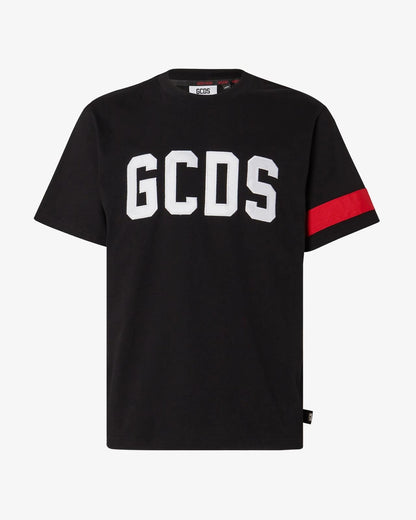 T-Shirt GCDS con fasce e ricamo uomo