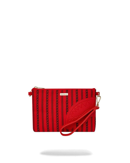 Pochette Sprayground rosso reverse sip 2.0 clutch con tracolla