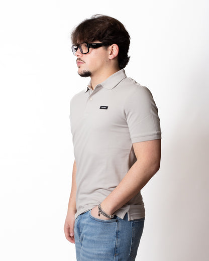 Polo Calvin Klein basic con logo in gomma uomo