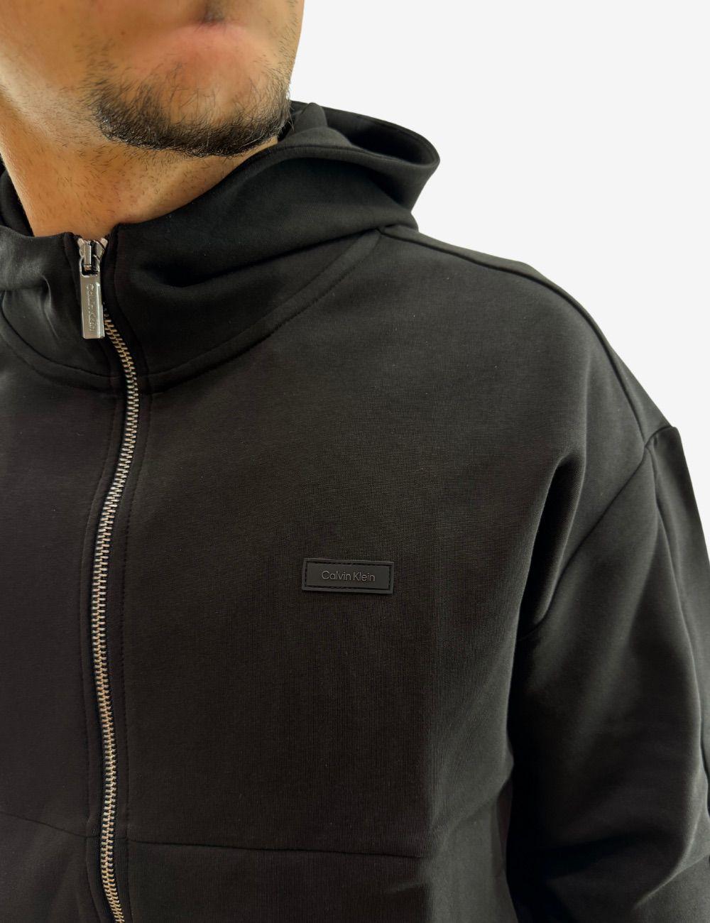 Felpa Calvin Klein fullzip con cappuccio logata uomo