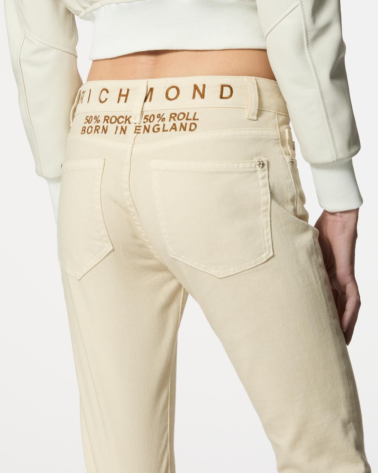 Jeans John Richmond flare "50% Rock, 50% Roll" donna