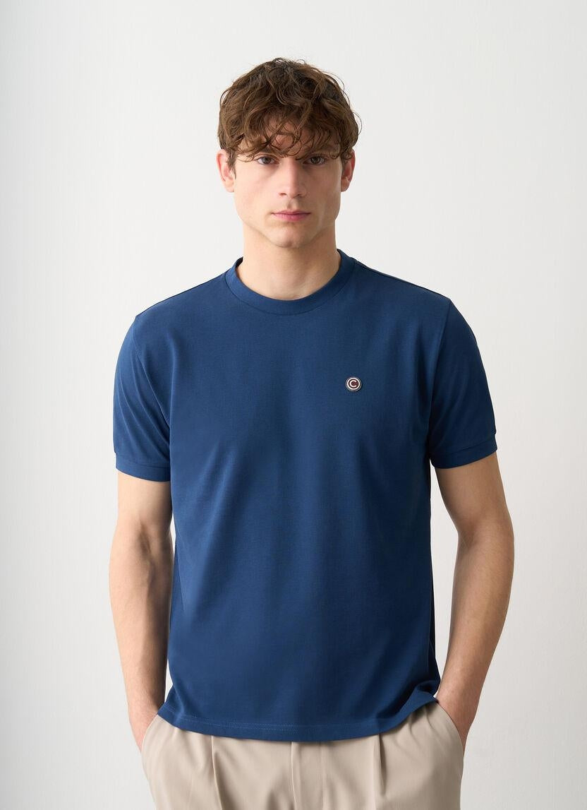 T-Shirt Colmar in piquet con logo in silicone uomo