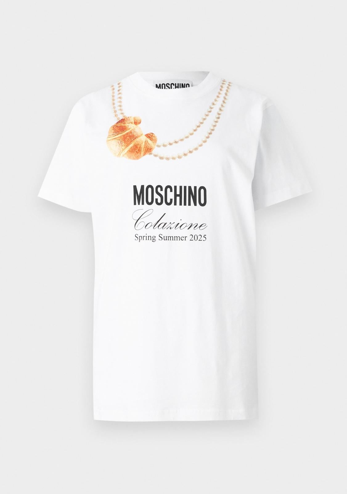 T-Shirt Moschino con stampa "Croissant"