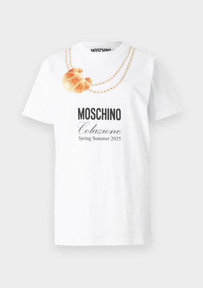 T-Shirt Moschino con stampa "Croissant"